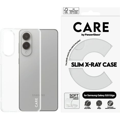 Care by PanzerGlass Fashion X-Ray Hülle für Samsung Galaxy S25 Edge Transparent (1/4)