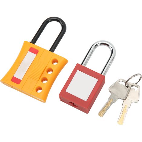 Kit de verrouillage/étiquetage à 4 trous, en nylon isolé ABS, pour applications chimiques industrielles. (1/5)