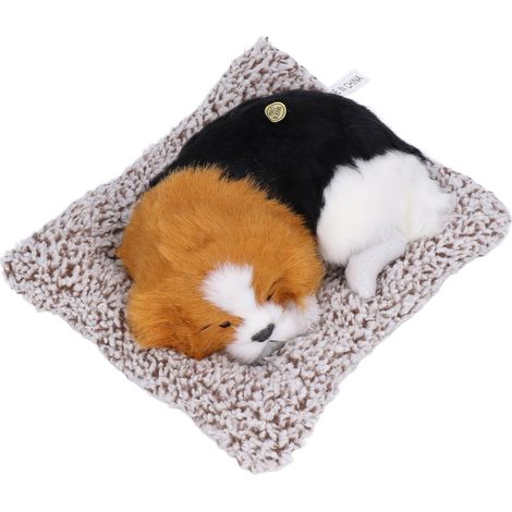 Jouet Chien Beagle Endormi Réaliste - Décoration Enfant et Cadeau pour Filles et Garçons (1/5)