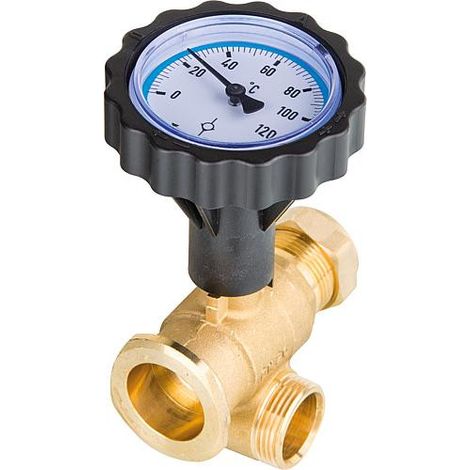 Robinet sphérique solaire Easyflow retour avec RSK 22mm KRV x bride de pompe