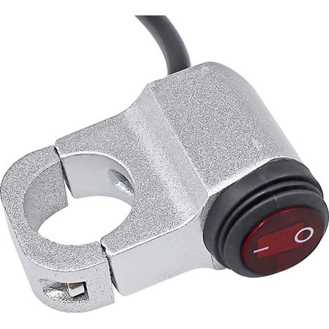 Motorcycle aluminum alloy modified switch for headlights, spotlights, hazard lights, turn signals, waterproof, one inlet and two outlets, three-wire universal.