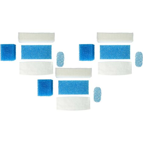 vhbw Filter-Set kompatibel mit Thomas Twin Genius Aquafilter Staubsauger - 15x Filter