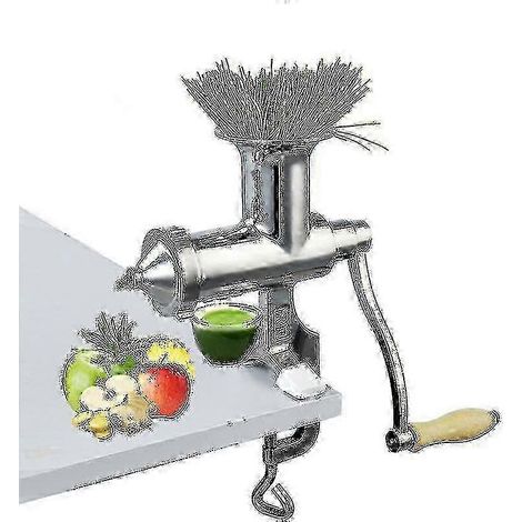 Extracteur de jus d'herbe en acier inoxydable sans contact, presse-agrumes à froid pour fruits, légumes, oranges et yaourts.