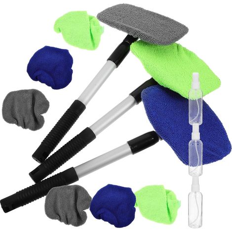 1 Set Raclette de Rétroviseur Latéral Essuie-glace Nettoyant pour Rétroviseur pour Pare-brise et Fenêtres de Voiture, Outil Télescopique Polyvalent pour Éliminer les Taches (1/5)