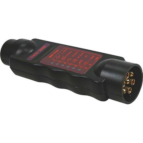 Testeur Prise Remorque - Testeur Continuité 7 Broches - Pour Véhicules et Remorques - 12 V