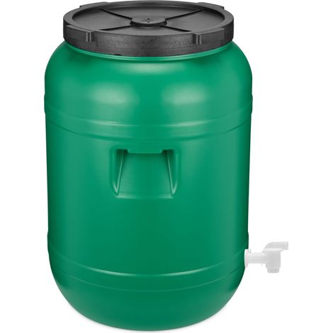Garronda 80L Fût Plastique Alimentaire avec Robinet – Récupérateur d'Eau Sans BPA pour Eau, Fermentation, Croquettes, Choucroute GD-0142