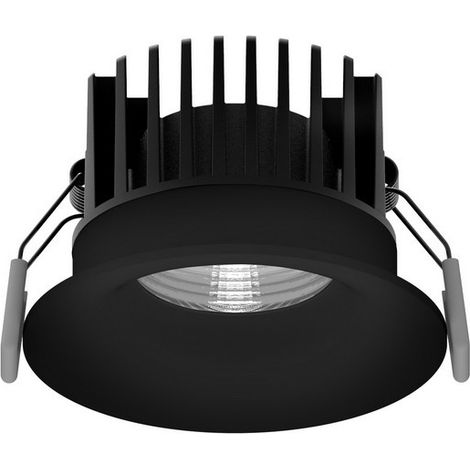 Merano Denton 8.5cm Downlight Encastré Noir Aluminium LED 12W 720Lm 3000K IP65