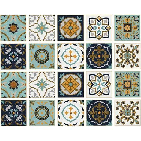 20 unidades, Adhesivos azulejos, Adhesivos azulejos, Adhesivos azulejos, Adhesivos Adhesivos azulejos Adhesivos removibles, 15 x 15 cm, Verde (1/5)