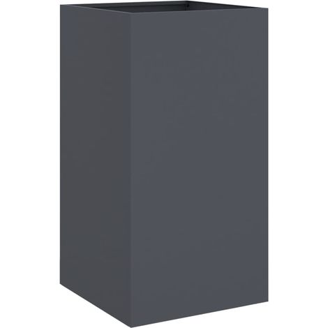 Fioriera aiuola rialzata vassoio piante fiori terrazza giardino 42 x 38 x 75 cm acciaio antracite 020037596
