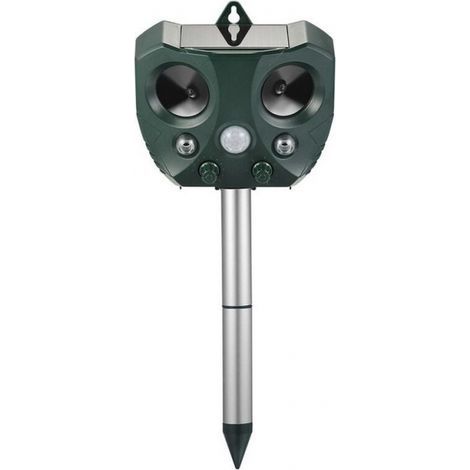 Ultrasonic solar cat repellent, adjustable frequency, for outdoor use, to repel pests, garden protector (1/4)