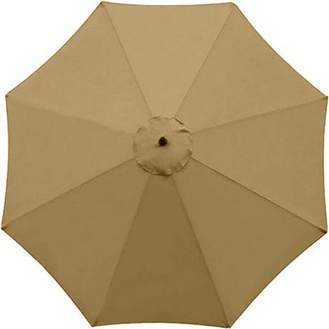 Tissu de rechange pour parasol de jardin, 3 m, 8 côtes, Kaki-Crezuo (1/4)