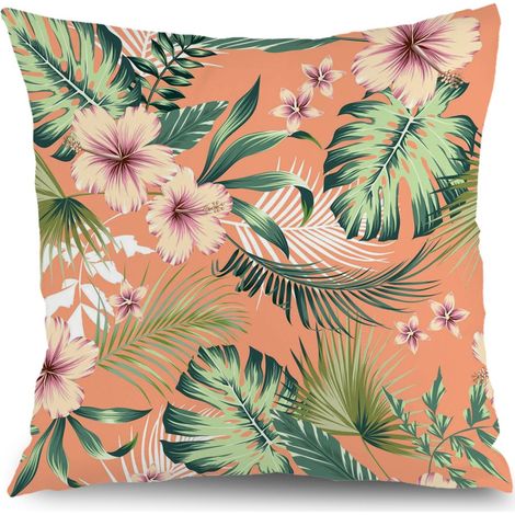 Housse de coussin floral papillon, décoration maison,45×45cm (1/5)