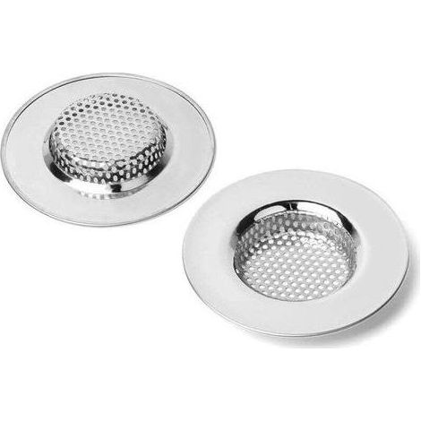 Qinglele Küchenspülen-Siebset, Edelstahl-Spülensieb, Küchenspülengitter, dicker, 77 mm / 3 Zoll Außendurchmesser (kleine Größe) (1/4)