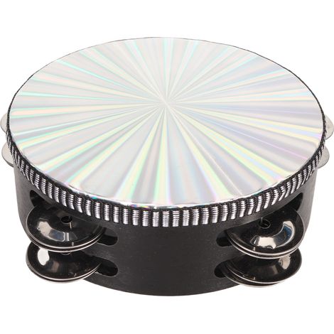Tambourin Double Rangée 6 Pouces Mélodieux Réfléchissant Poli Main pour Concerts Fêtes KTV (1/5)