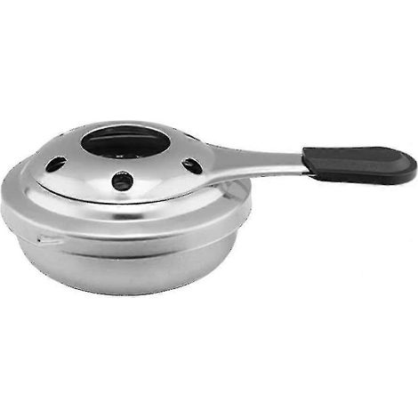 Réchaud à alcool en acier inoxydable compatible avec les réchauds à alcool pour fondue chinoise, gris, 18 x 9,6 cm, support de combustible pour la cuisson de table. (1/5)