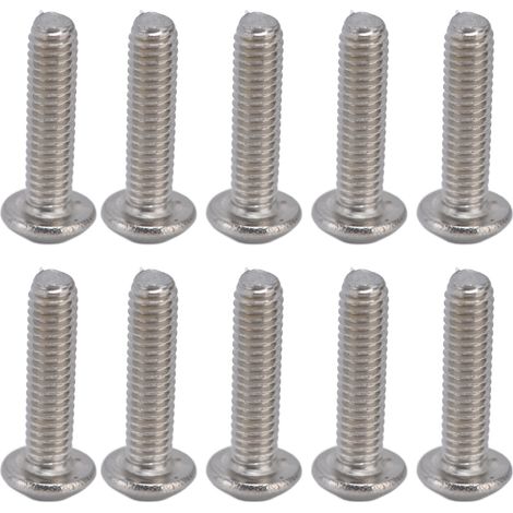Vis à tête bouton M4 en acier galvanisé, lot de 100, pour assemblage mécanique et bricolage, référence 2802-0004-0016
