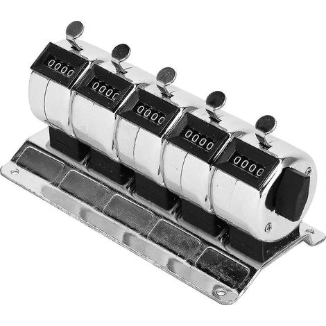 Compteur manuel, compteur mécanique à cliquet métallique, compteur mécanique à 4 chiffres, adapté aux aéroports et aux usines. (1/4)