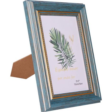 Jhubersproducts Grüner Bilderrahmen Vintage-Retro Tischdekoration 13 x 18 cm Antiker abgenutzter Bilderrahmen Kleine Geschenke für die Familie (1/5)