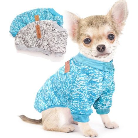 Maglioni per cani di piccola taglia, abbigliamento autunnale per cani, cani maschi e femmine, maglioni invernali in pile per cuccioli, abbigliamento caldo per Yorkshire Terrier (1/5)