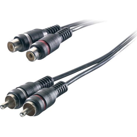 SpeaKa Professional SP-1300380 Cinch Audio Verlängerungskabel [2x Cinch-Stecker - 2x Cinch-Buchse] 3