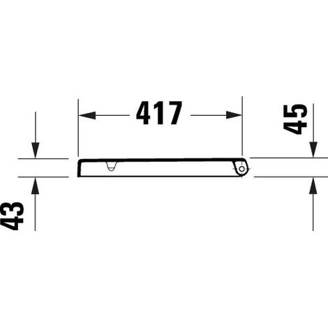 DURAVIT 0023590000 Siège de WC universel en D, profond, 432 mm Ülap (1/4)
