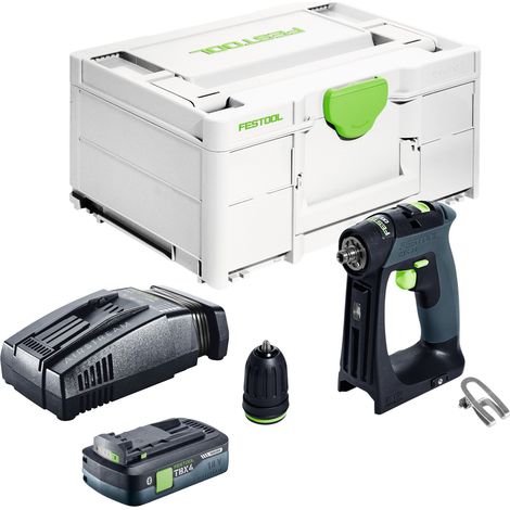 Perceuse-visseuse sans fil Festool CXS 18-Basic 18 V 40 Nm Brushless + 1 batterie 4,0 Ah + chargeur rapide + Systainer