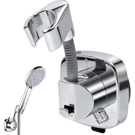 Support de Douche, Lnstallation Ultra Rapide, Porte Pommeau de Douche Rotatif à 360° Ventouse Style Capacité de Charge 10 kg Antidérapant et Antirouille (1/5)