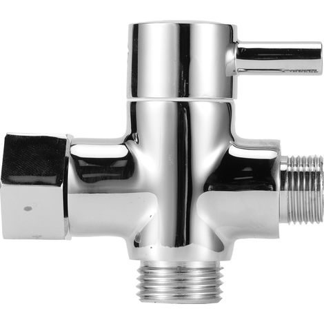 Robinet inverseur 3 voies pour douche de salle de bain, compatible avec pommeau de douche à main et pommeau fixe, séparateur d'eau 3/8 D (1/5)