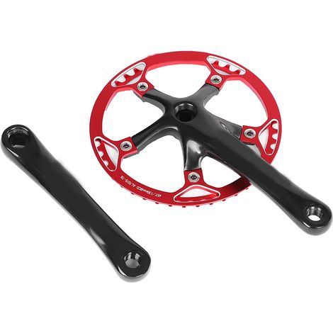 Plateau vélo Meijun 170mm 45T 47T, disque chaîne noir rouge pour BMX VTT (1/5)