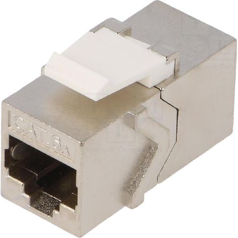 Rj45 femelle X2 Cat.6a Keystone PoE++ - metalise