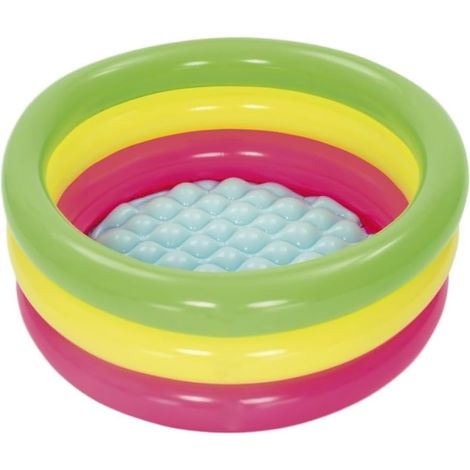Piscine gonflable, pataugeoire, piscine portable d'extérieur et de jardin, design antidérapant à 3 anneaux, 70 cm x 24 cm (1/5)