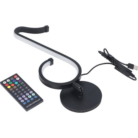 Lampe musicale télécommandée RGB en forme de note de musique, lampe de chevet romantique pour chambre à coucher (1/5)