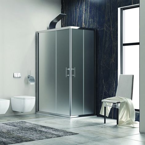 Box doccia angolare 110x70 cm cristallo satinato KF1000 kamalu