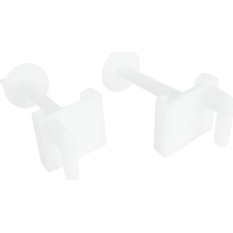 SOMATHERM FOR YOU - Flap fissazione WC con 2 viti con teste quadrate, due dadi 2 e piastra - plastica (1/3)