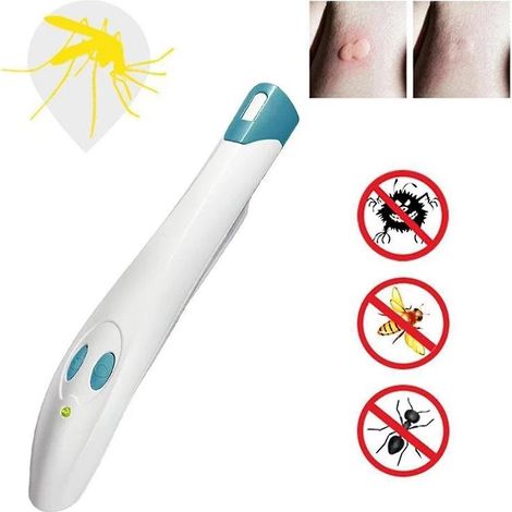Stylo électronique anti-démangeaisons pour soigner les piqûres de moustiques et d'insectes, idéal pour le camping, les voyages et les activités de plein air. (1/3)