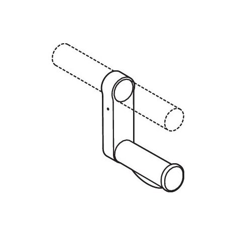 HEWI 950.50.01290 99 Porte-papier hygiénique, raccordable (1/2)