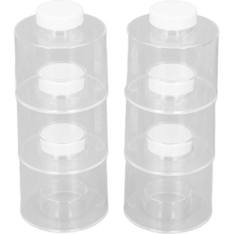 Ensemble de pots à épices empilables, tour à épices, pot à épices transparent, flacon à épices pour la cuisine (1/5)