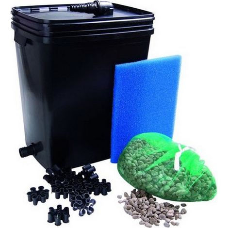 Ubbink – Filtre de bassin FILTRAPURE 7000 – Capacité 7000 L – Dimensions 45 x 40 x 29,5 cm – Filtration efficace pour bassins