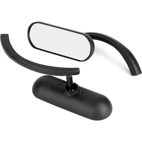 Rétroviseurs Ovales Noirs Mini Moto x2 pour Honda Shadow 600/750/1100 ACE - Miroirs Latéraux Arrière Compact (1/5)