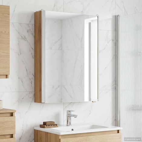 vidaXL Armoire Miroir de Salle de Bain Chêne artisan