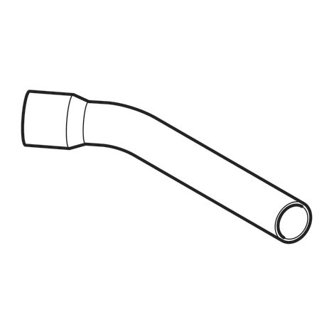 Rallonge de coude de chasse Geberit 45°, 11,5x30cm, avec manchon à emboîter Ø32mm, Blanc alpin (1/3)