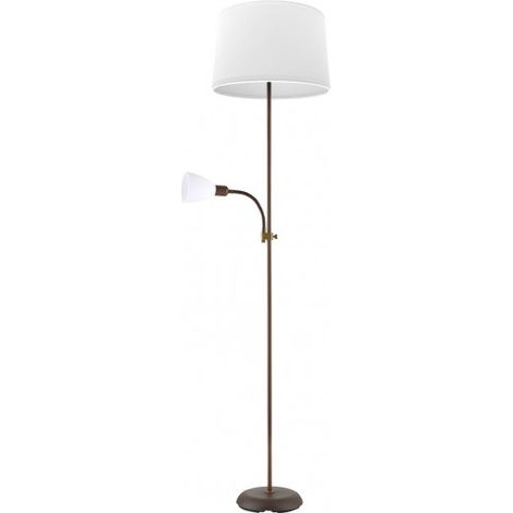 rilon 1xe27+1xe14 Fuß de Wohnzimmer rilon 1xe27+1xe14 w/reader braun weiß Bildschirm 175,5x40x40 cm (1/2)