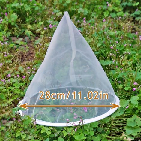 Filtre en maille nylon multi-spécifications, Passoire conique de 28cm/11,02" pour jus, lait de soja, miel et café, Outil de filtration de liquide résistant pour éliminer les impuretés (1/4)