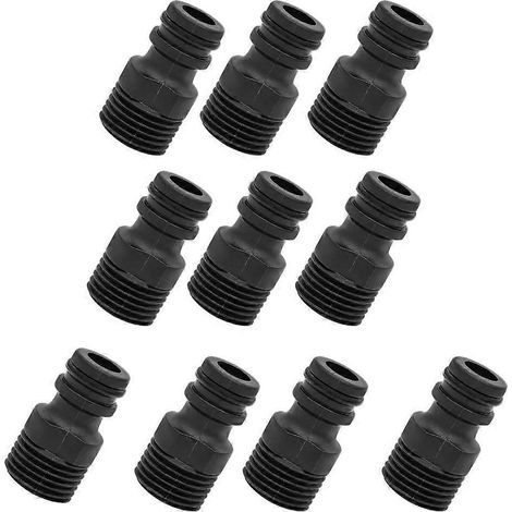 Ensemble de 10 adaptateurs filetés pour robinetterie permettant un raccordement efficace des tuyaux d'arrosage (1/5)