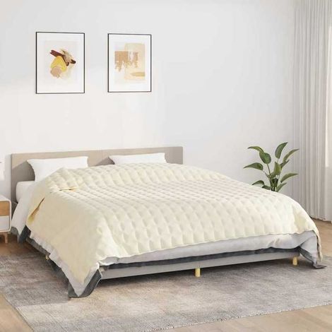 350822 Couverture lestée Crème clair 235x290 cm 11 kg Tissu (1/5)