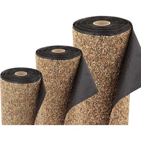 – Bâche gravillonnée EPDM 12 m x 0,4 m – Couleur sable – Résistante aux UV – Pour bordures de bassin et cours d'eau (1/5)