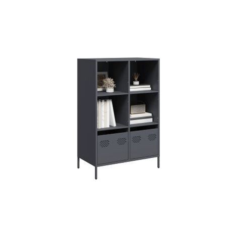 Buffet haut anthracite 68x39x103,5 acier (1/5)