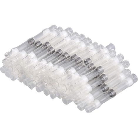 Thermorétractables-Bornes Joint de Soudure 50PCS Sertir Électriques Connecteur de Fil Connecteur Retrait Thermique Soudures 26-24 AWG (1/5)