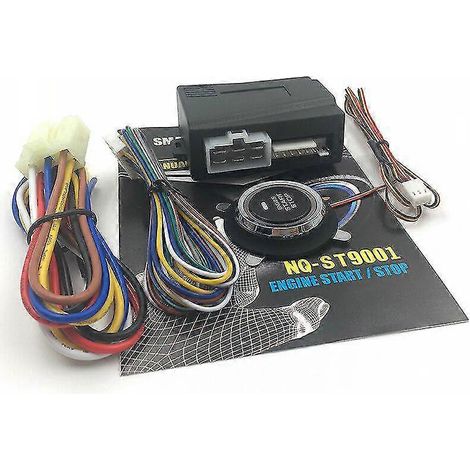 Exquisite 12V-Autoalarmanlage mit Motorstartknopf, RFID-Schloss, Zündstartsystem, schlüssellosem Zugang, Start-Stopp-Automatik und Diebstahlsicherung (NQ-ST9001) (1/4)