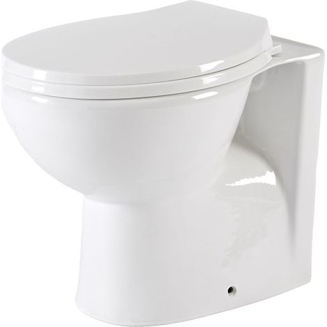 Milano Select White Ceramic Back to Wall Toilet Pan WC and Soft Close Seat (1/5)